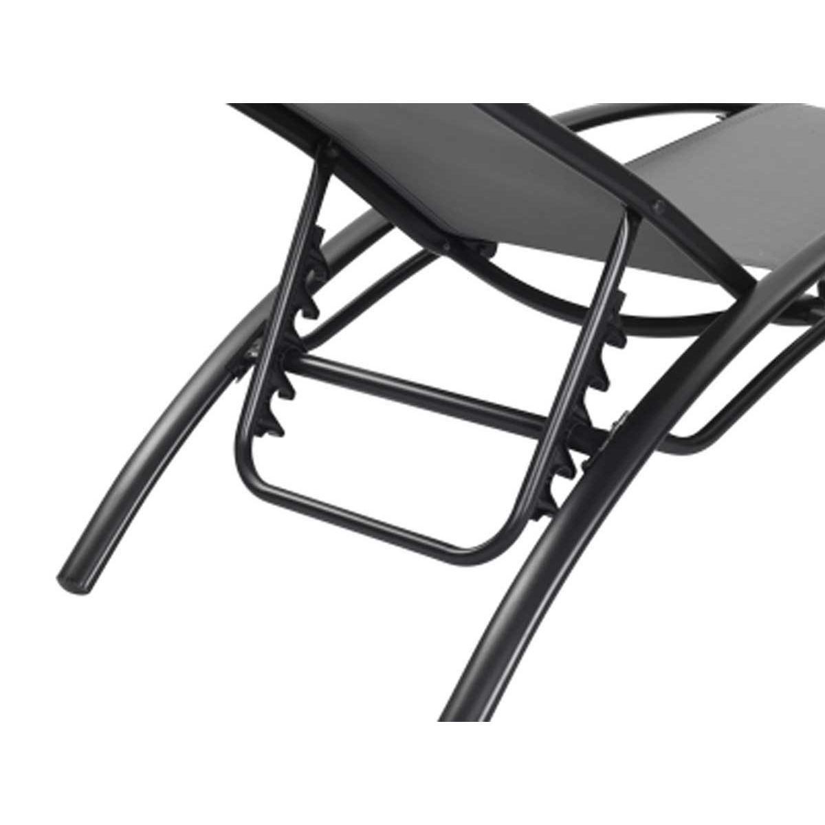 Habitat et Jardin Bain de soleil en aluminium  Beauty  - Phoenix - Gris foncé / Noir - Lot de 2