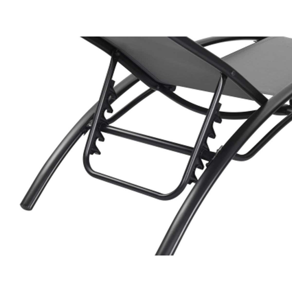 Habitat et Jardin Bain de soleil en aluminium  Beauty  - Phoenix - Gris foncé / Noir - Lot de 2