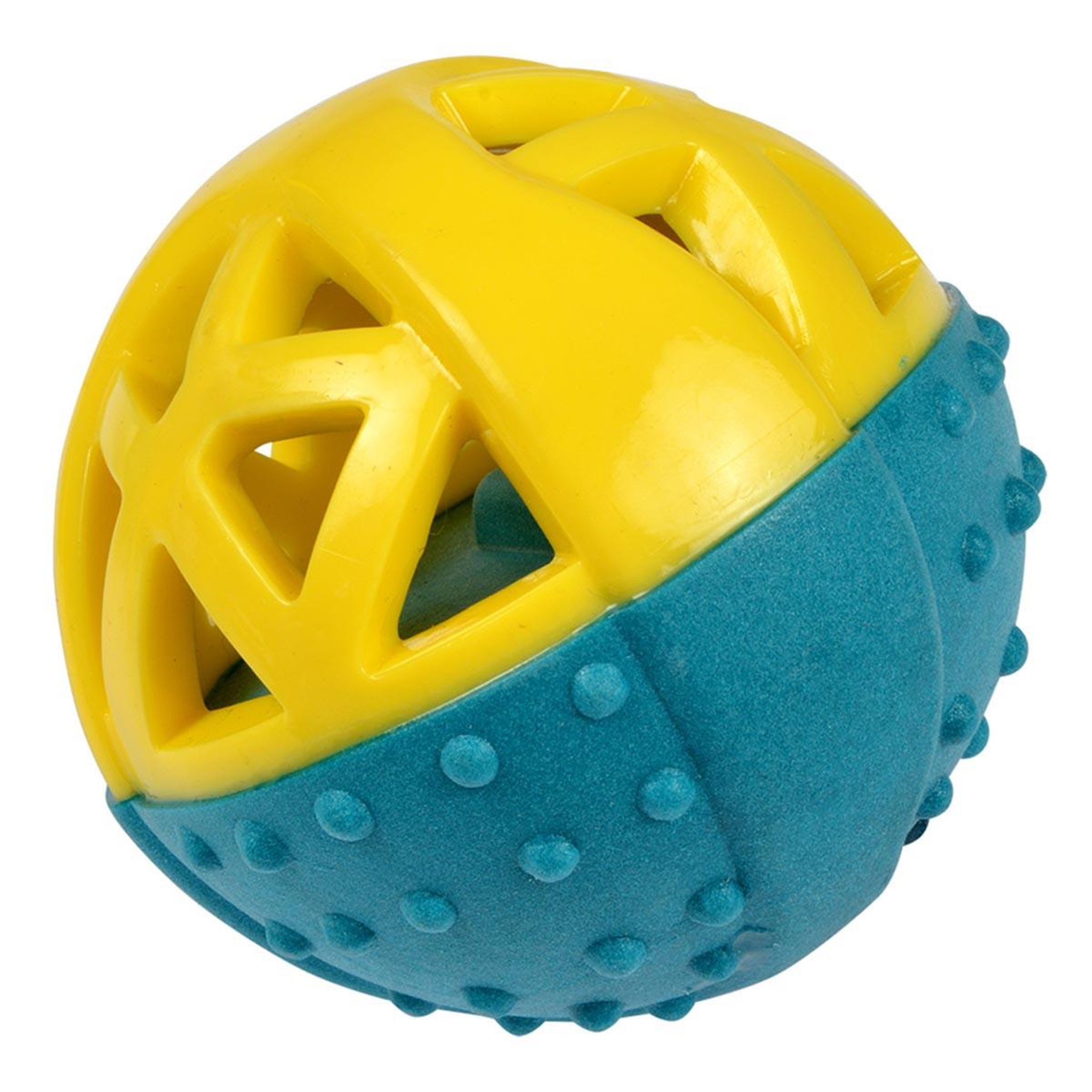Voir la diapositive 1 : LOVE STORY Jouet pour chien balle  géométrique  9cm bleu
