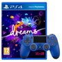 SONY Manette Dualshock 4 Bleue + Dreams PS4