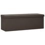 Voir la diapositive 2 : VIDAXL Banc de rangement pliable Marron fonce Faux lin