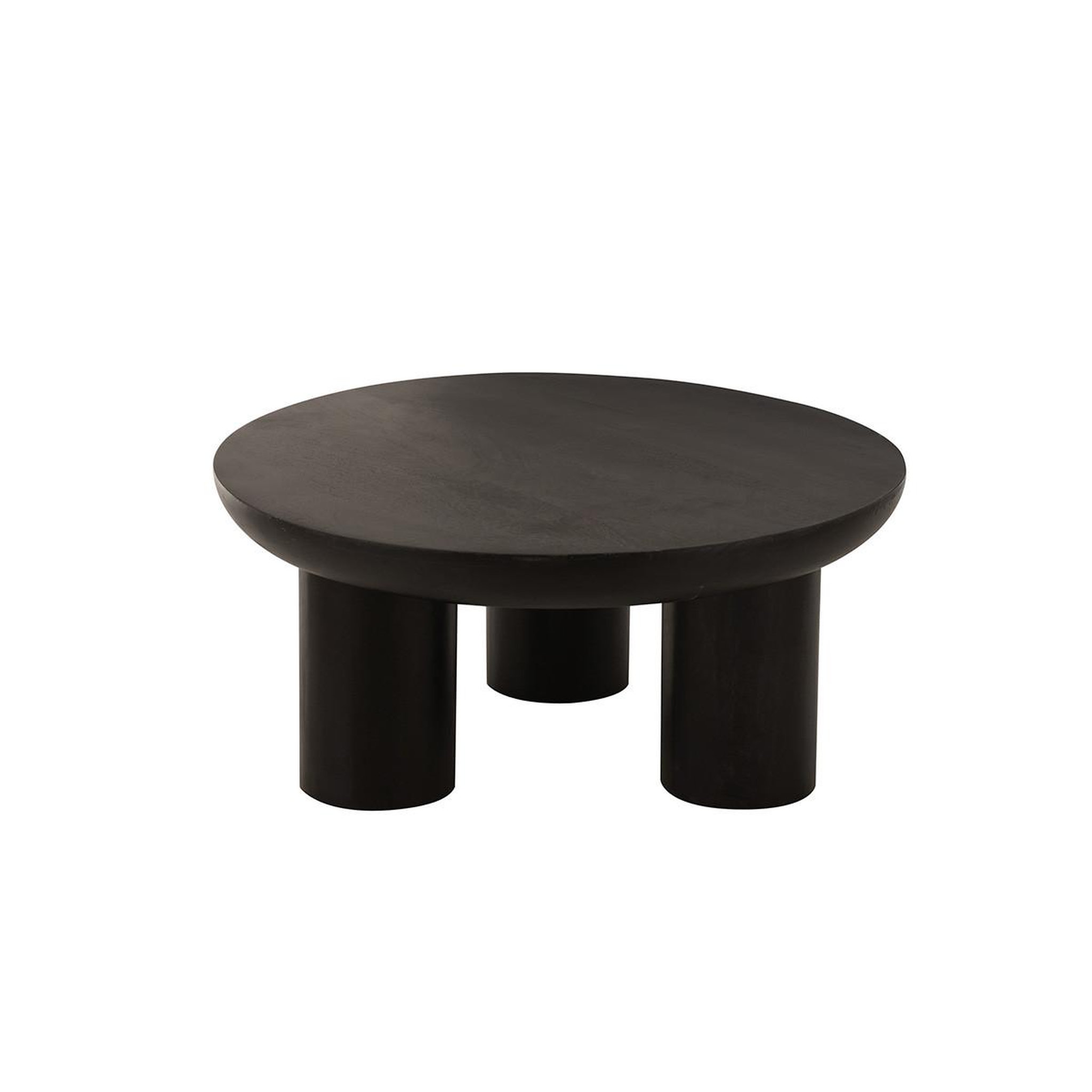 Voir la diapositive 2 : J-LINE Table basse trio en bois  cave  90cm noir