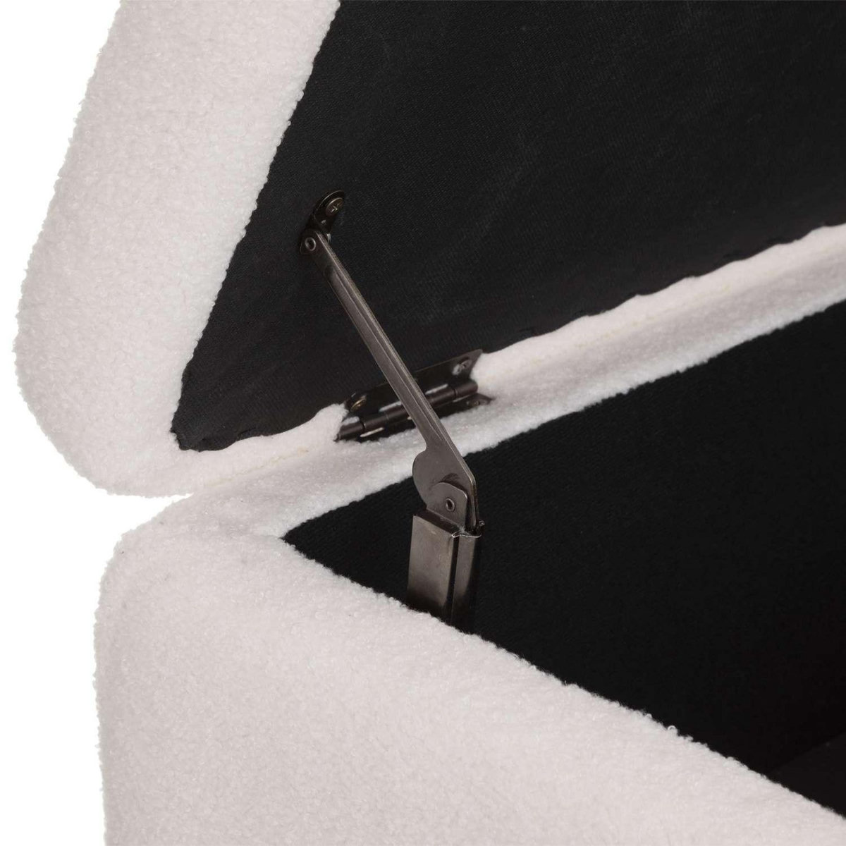 ATMOSPHERA Banc de rangement en velours AURORA - Blanc