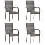 Voir la diapositive 5 : VIDAXL Ensemble a manger de jardin 5 pcs Gris