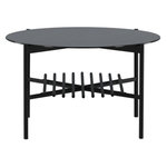 Paris Prix Table Basse en Verre  Von Staf  80cm Noir Marbre