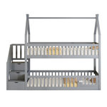 MERAX Lit superposé. Coloris disponibles : Gris, Blanc