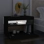 Voir la diapositive 4 : VIDAXL Table de chevet avec lumieres LED noir 60x35x40 cm