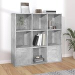 VIDAXL Bibliotheque Gris beton 98x30x98 cm Bois d'ingenierie