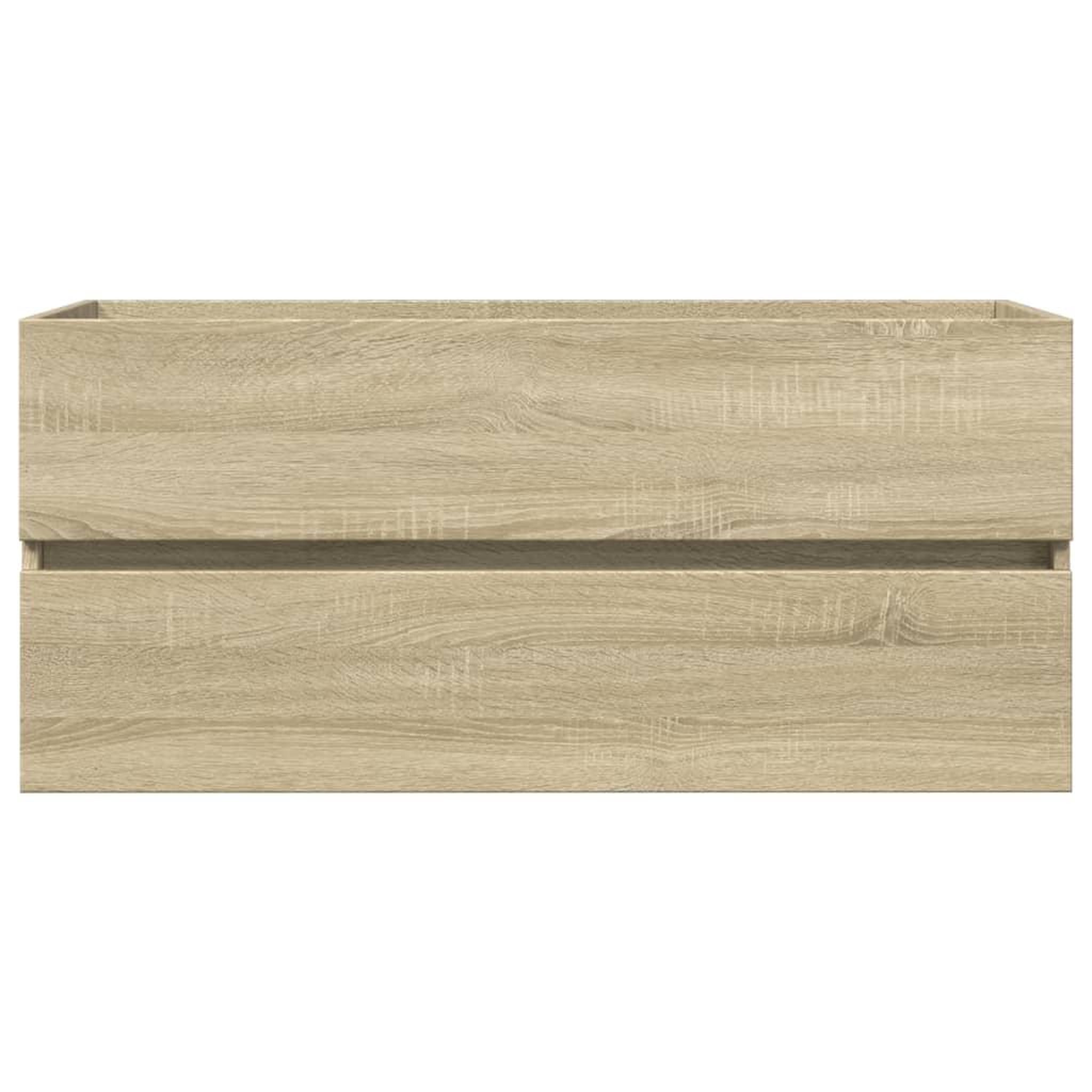 Voir la diapositive 4 : VIDAXL Armoire de lavabo de salle de bain chene sonoma 100x38,5x45 cm
