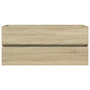 Voir la diapositive 4 : VIDAXL Armoire de lavabo de salle de bain chene sonoma 100x38,5x45 cm