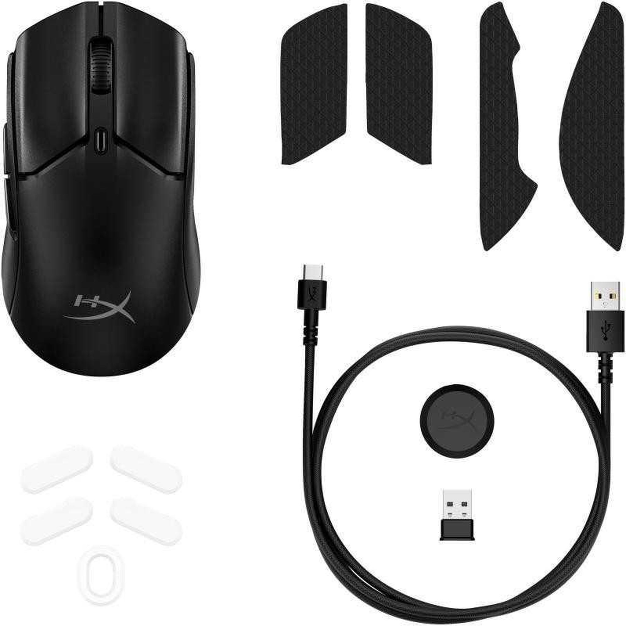 Voir la diapositive 3 : HP Souris gaming sans fil hyperx pulsefire haste 2 mini noire, double mode 2,4 ghz + bluetooth, capteur optique 26 000 dpi, 6 boutons programmables rgb