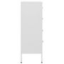 Voir la diapositive 4 : VIDAXL Commode Blanc 80x35x101,5 cm Acier