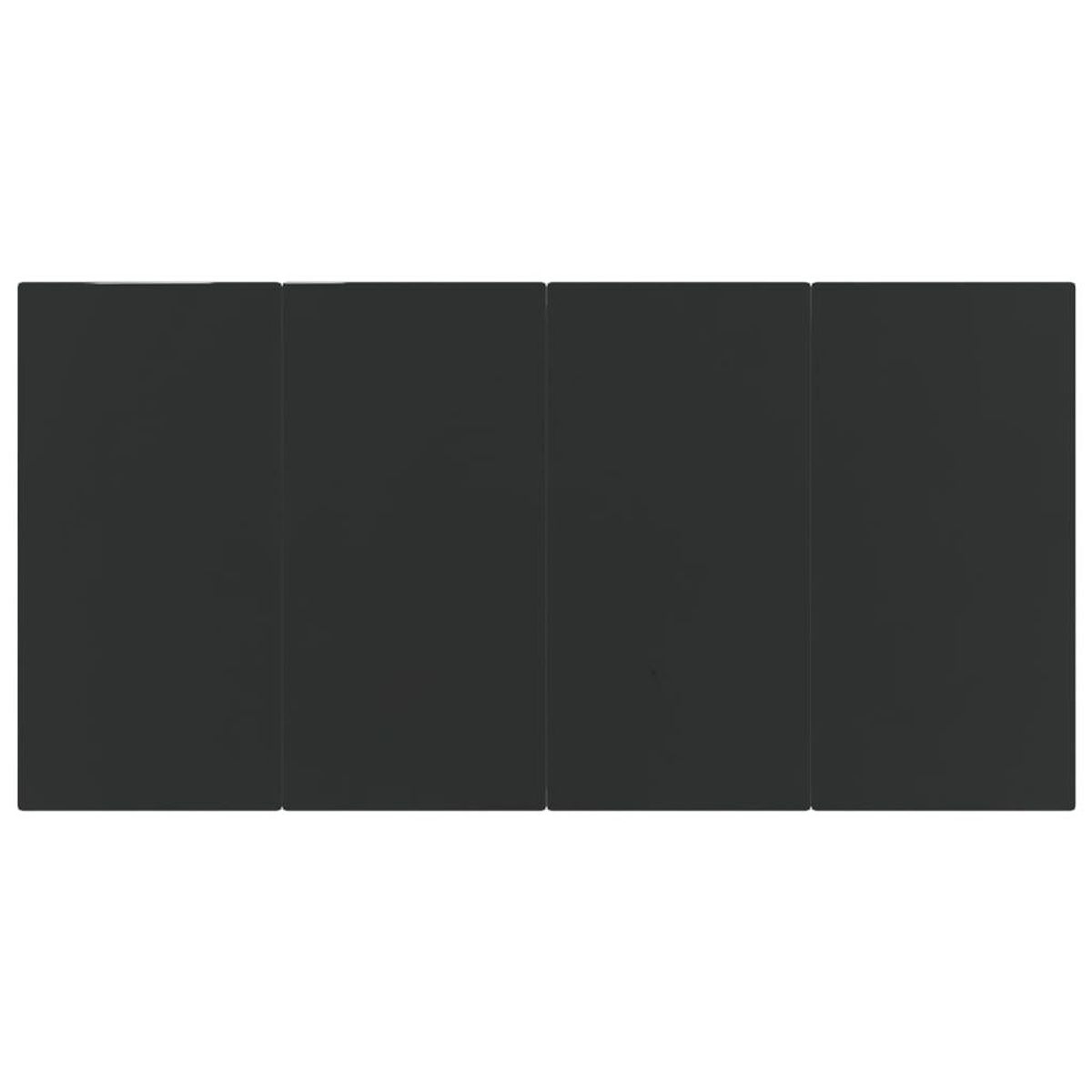 VIDAXL Table a dîner de jardin Noir 160x80x74 cm Acier et verre trempe