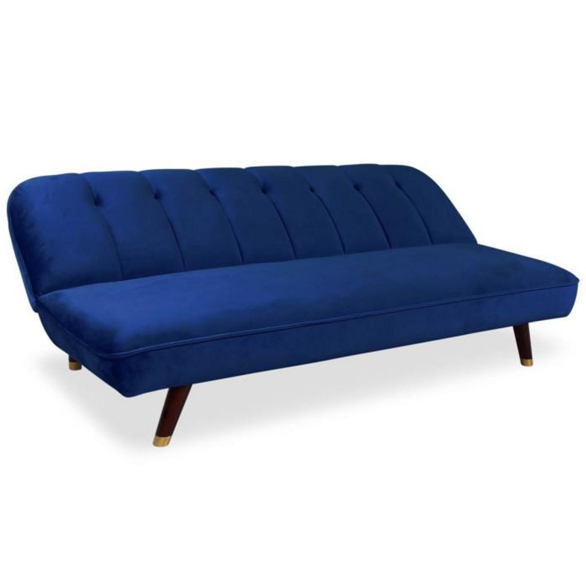 Paris Prix Canapé Convertible en Velours  Seattle  180cm Bleu