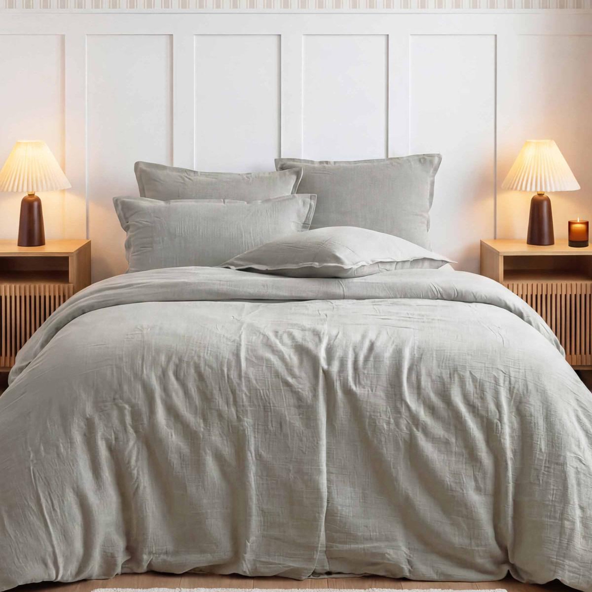 Voir la diapositive 4 : Sensei Maison Drap housse en gaze de coton bonnet 30 cm LOFT