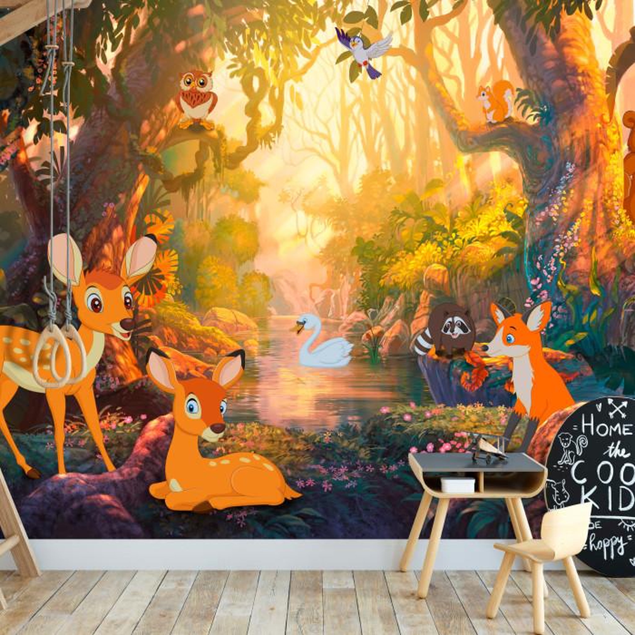 Paris Prix Papier Peint  Animals in the Forest. Coloris disponibles : Multicolore