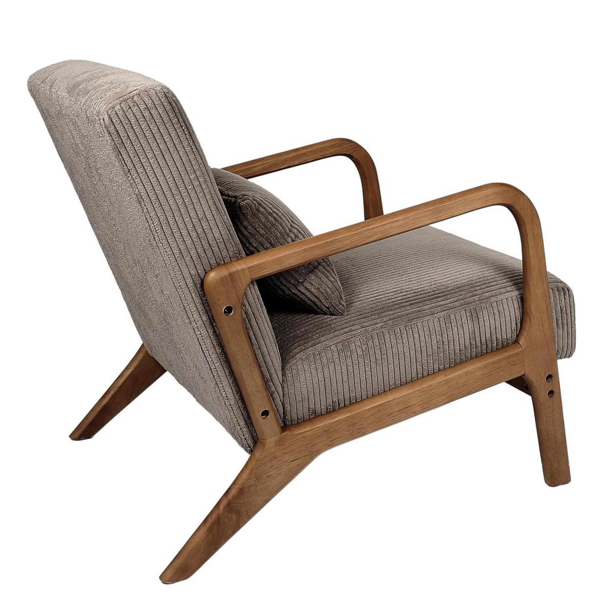 Voir la diapositive 4 : The Home Deco Factory Fauteuil côtelé design  scott  75cm taupe