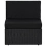 Voir la diapositive 4 : VIDAXL Salon de jardin 9 pcs avec coussins Noir Resine tressee