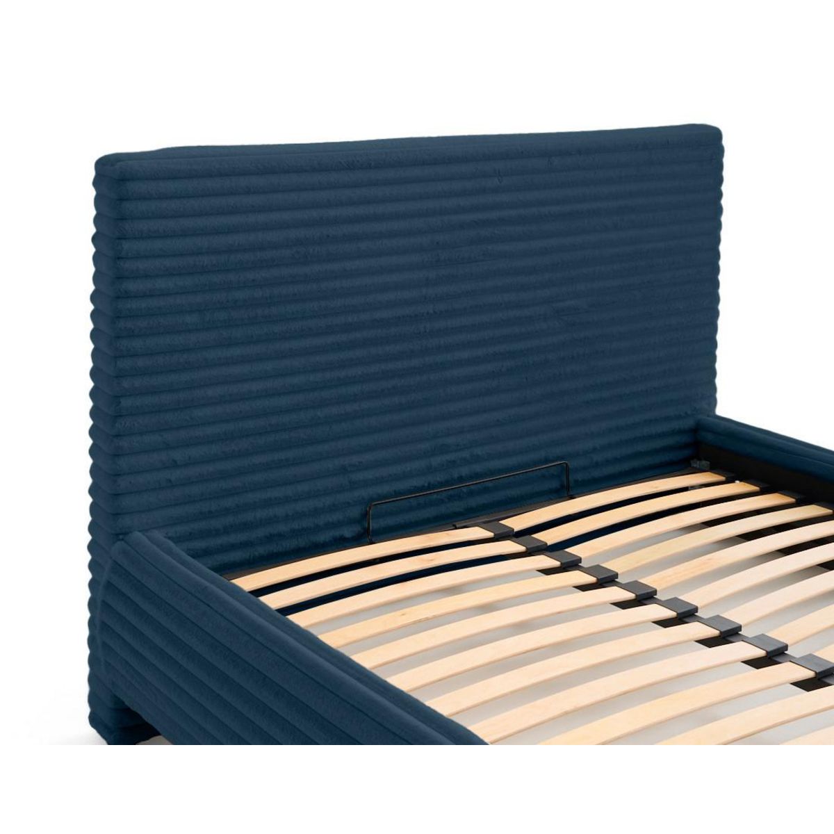 BEST MOBILIER Cristal - lit coffre avec bout de lit - 180x200 - sommier inclus - fausse fourrure côtelée