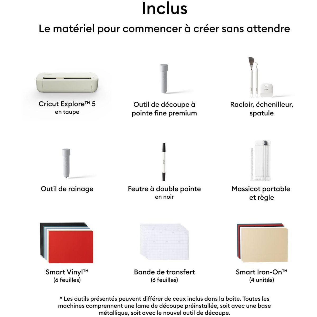 CRICUT Machine de découpe Pack Explore 5 Crème