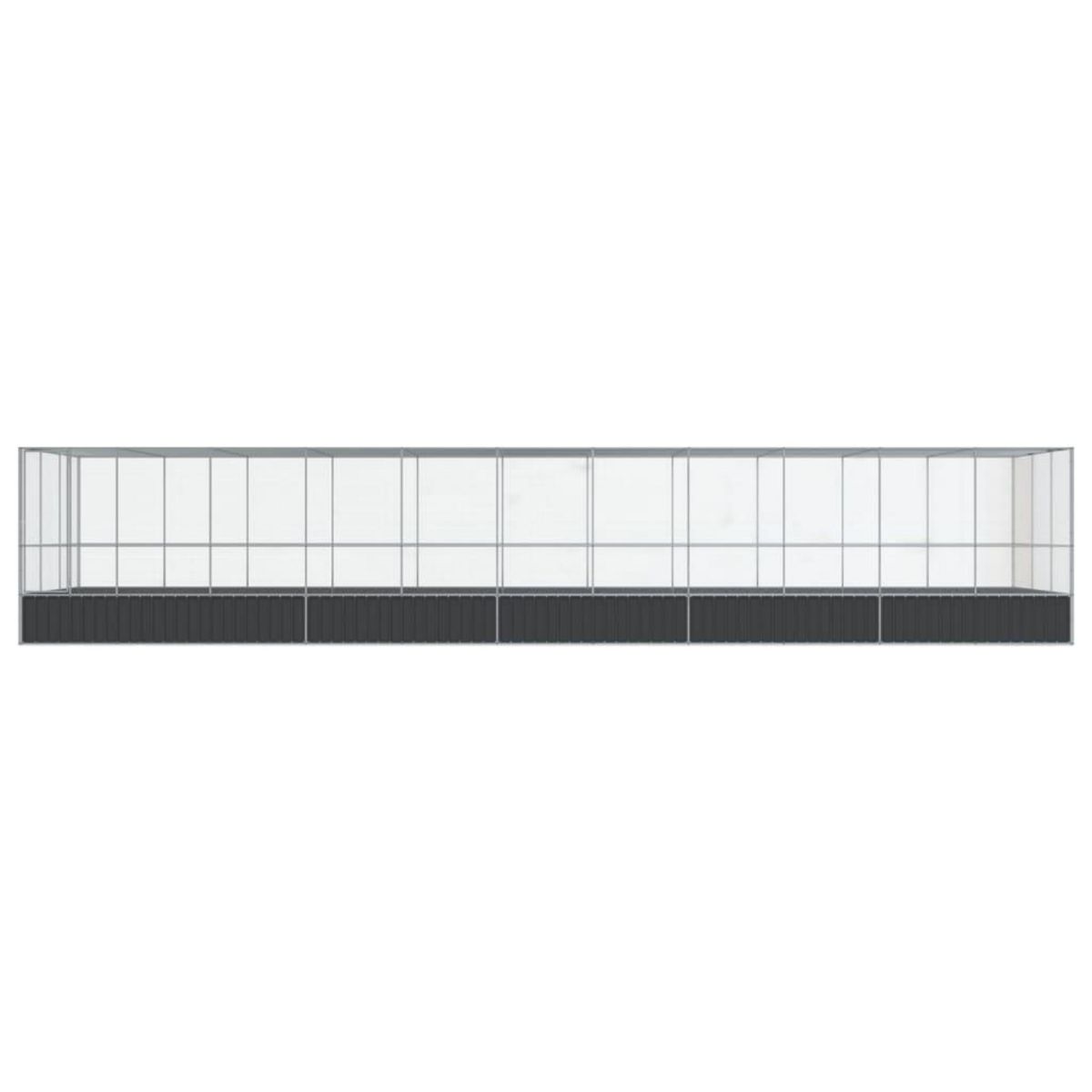 VIDAXL Voliere avec extension argente 1139x307x212 cm acier