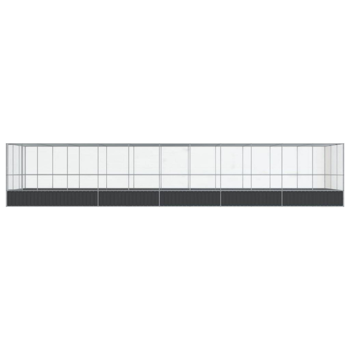 VIDAXL Voliere avec extension argente 1139x307x212 cm acier