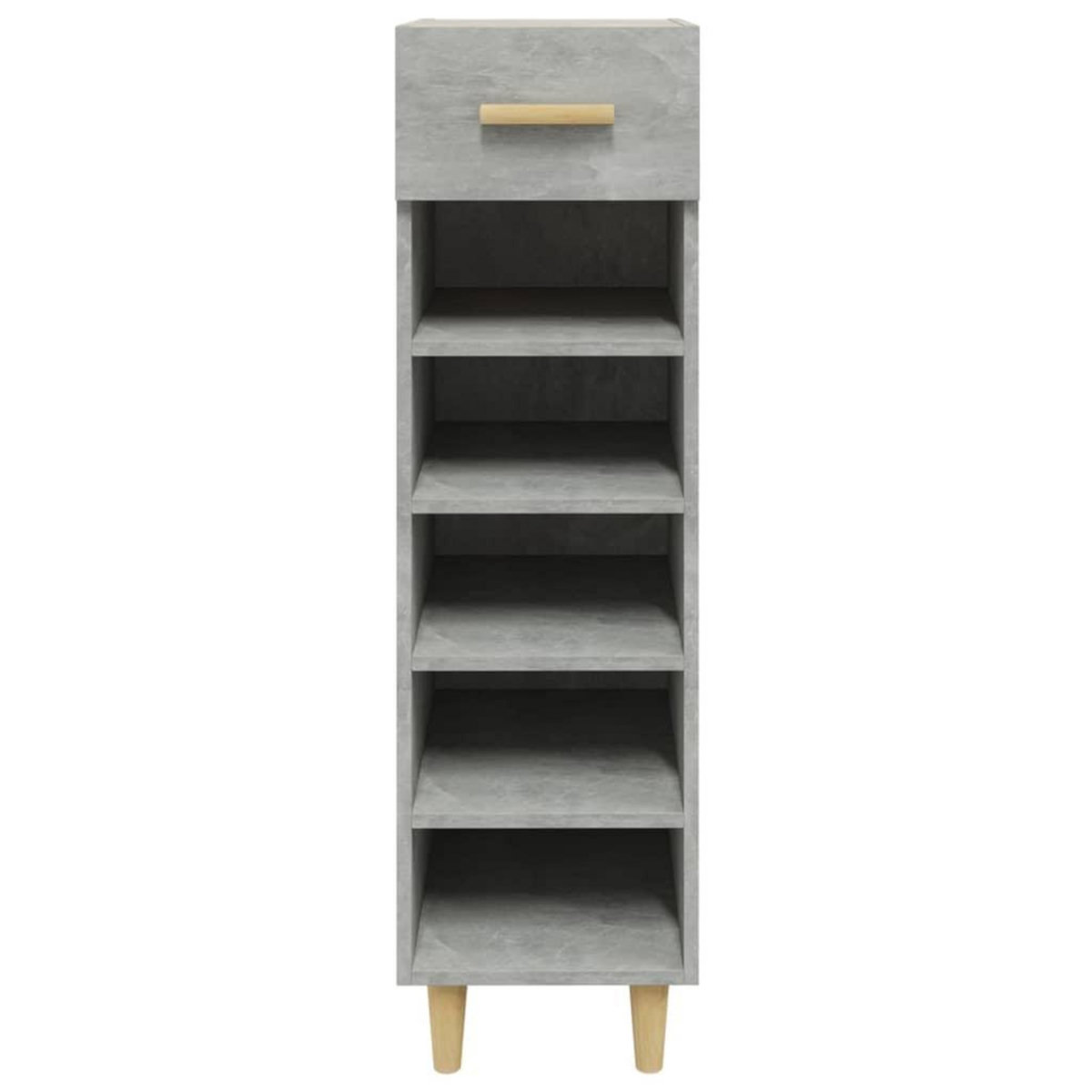 VIDAXL Armoire a chaussures Gris beton 30x35x105 cm Bois d'ingenierie