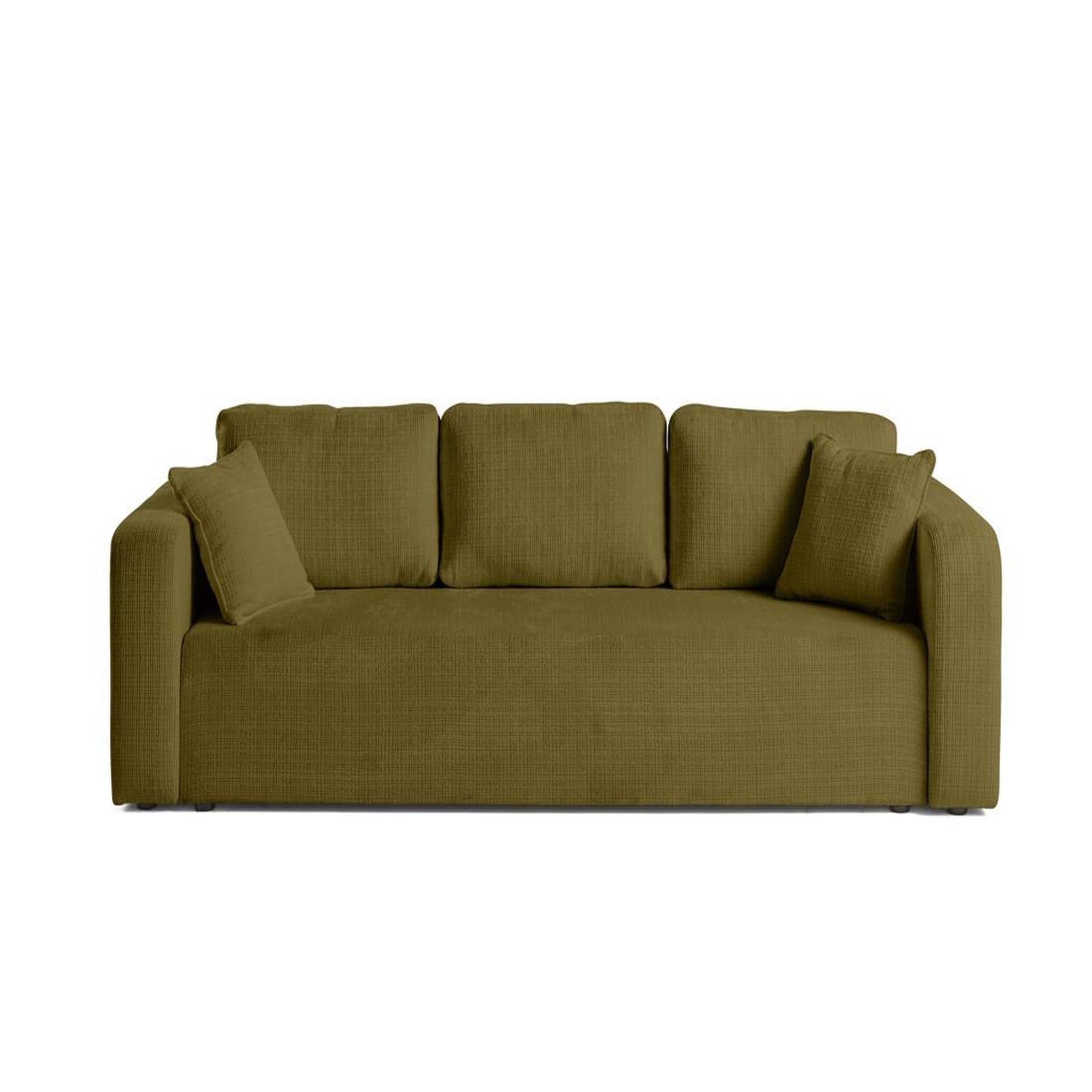 Voir la diapositive 1 : BEST MOBILIER Miro - canapé droit 3 places - convertible avec coffre - en velours texturé