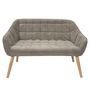 Voir la diapositive 3 : The Home Deco Factory Canapé Namsos - 2 Places - Taupe