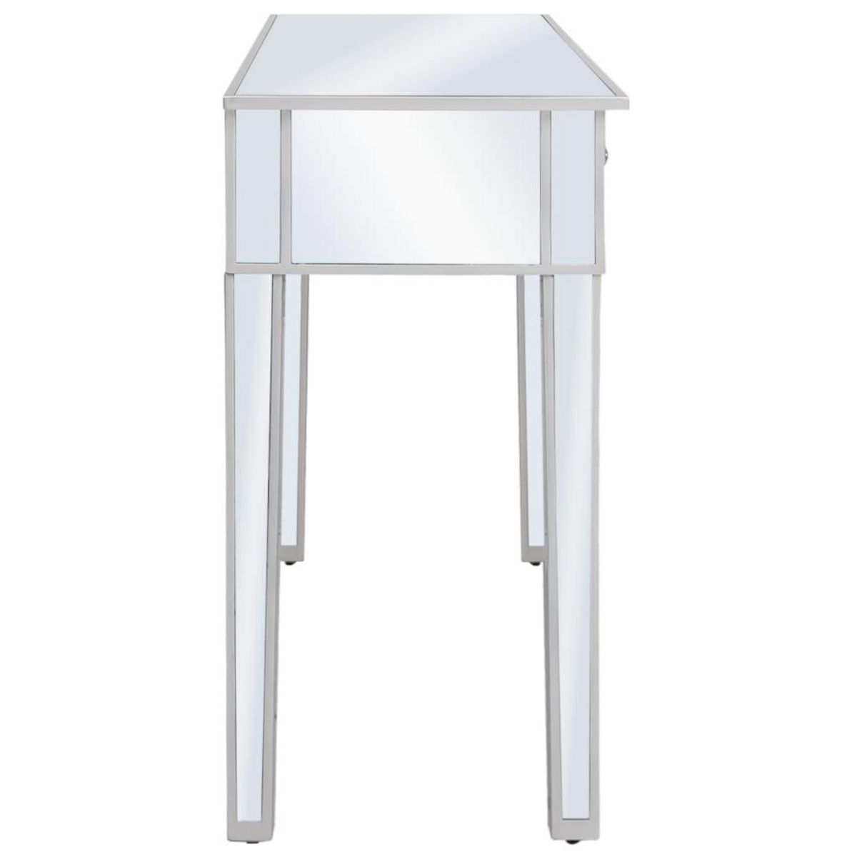 VIDAXL Table console miroir MDF et verre 106,5 x 38 x 76,5 cm