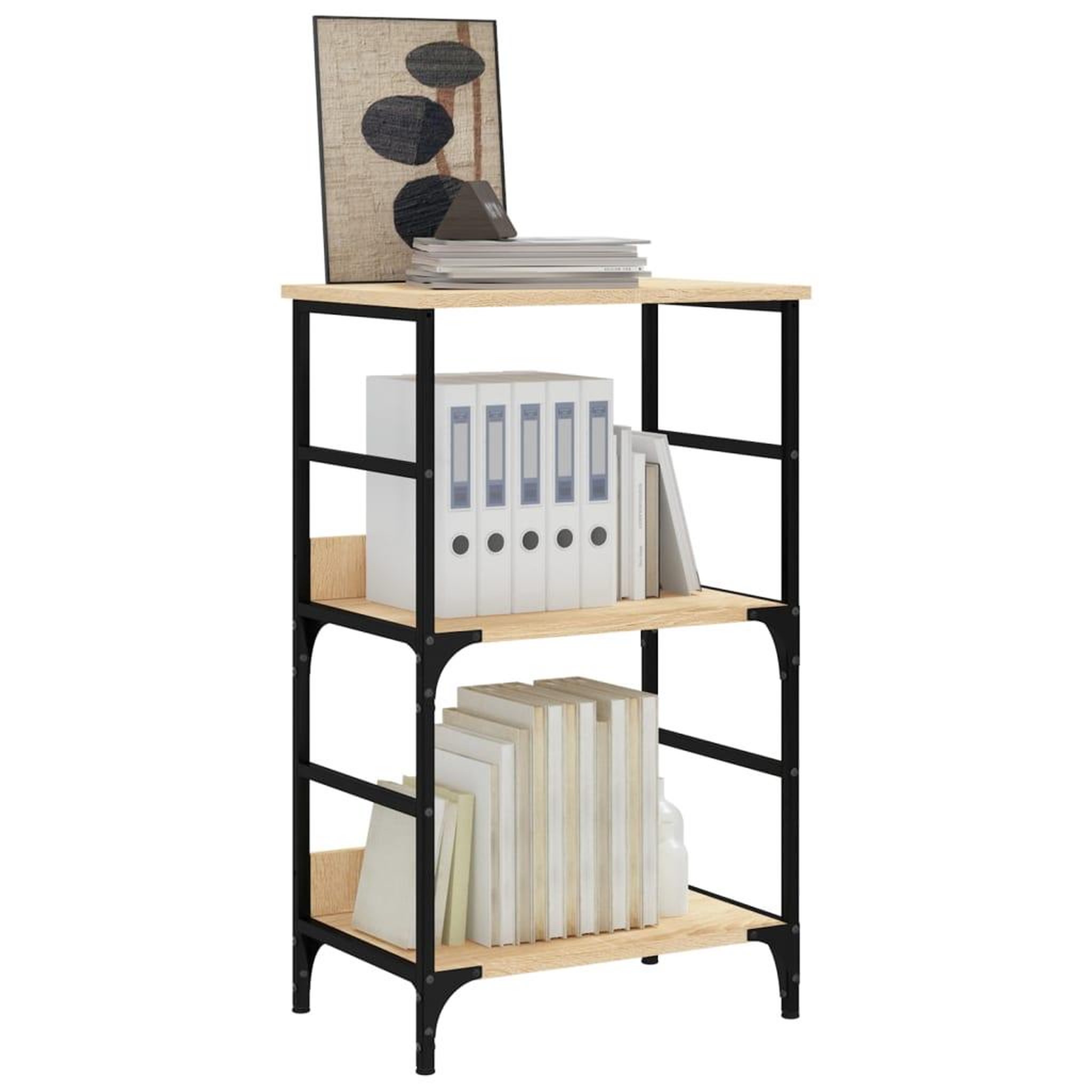 Voir la diapositive 3 : VIDAXL Bibliotheque chene sonoma 50x33x82 cm bois d'ingenierie