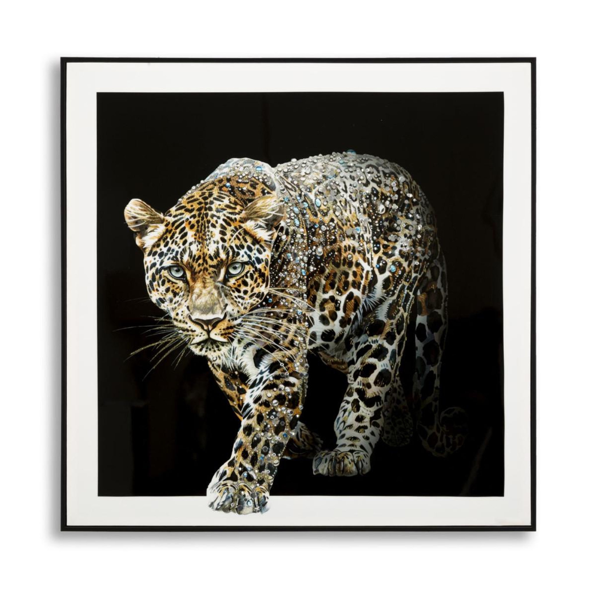 Paris Prix Tableau peinture  jaguar  82x82cm multicolore