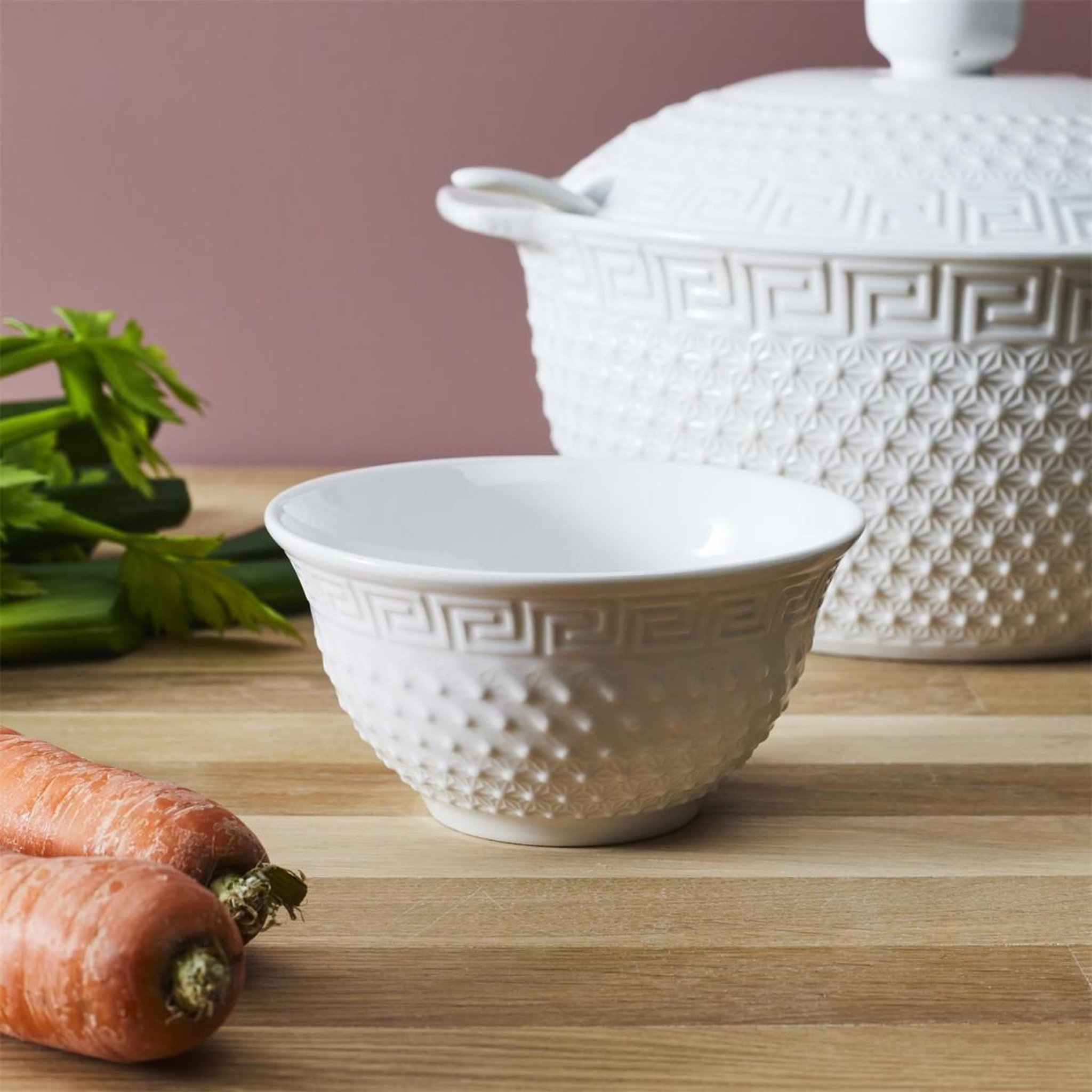 Voir la diapositive 2 : The Home Deco Factory Lot de 6 bols en porcelaine  clélia  25cl blanc