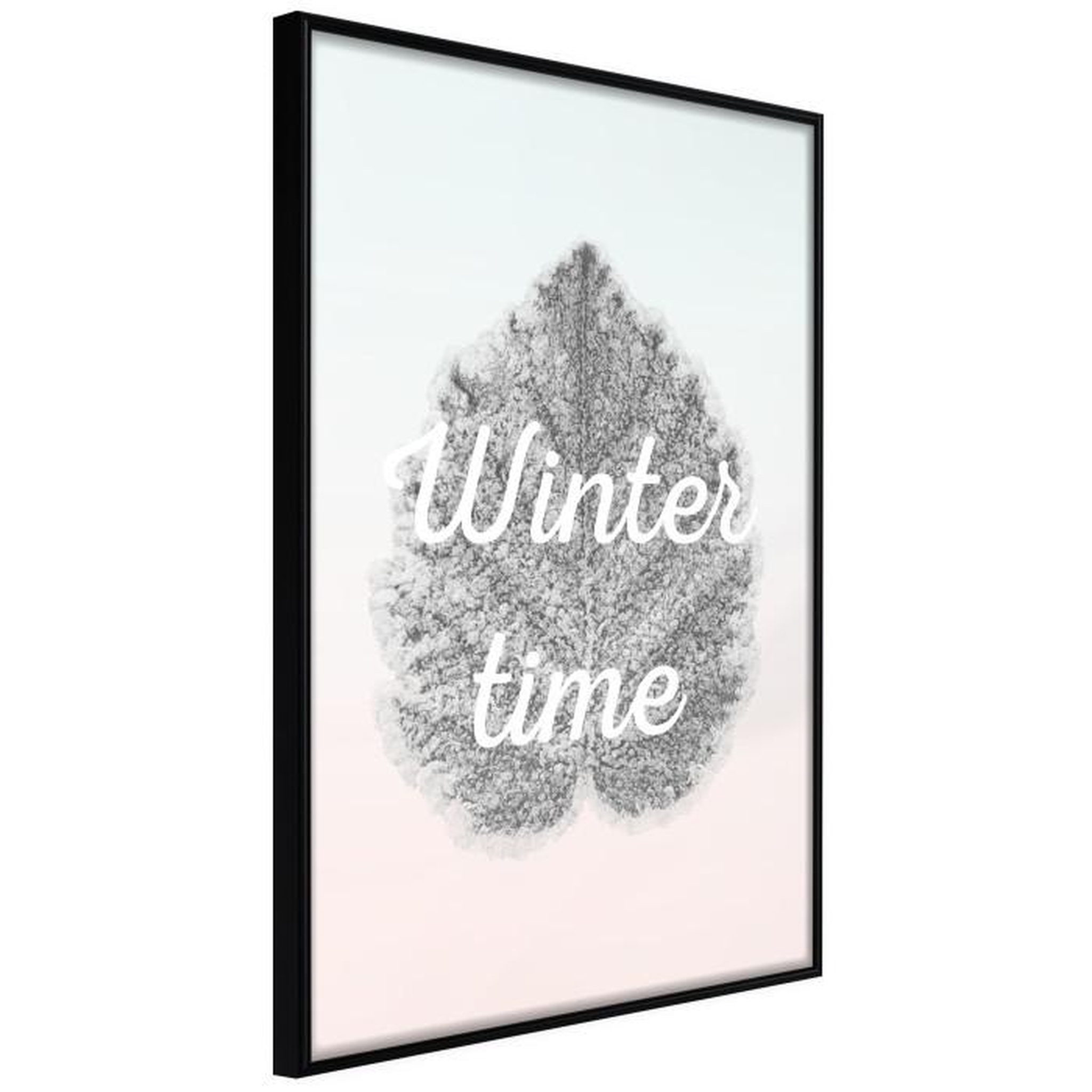 Paris Prix Affiche Murale Encadrée  Winter Leaf. Coloris disponibles : Jaune, Noir