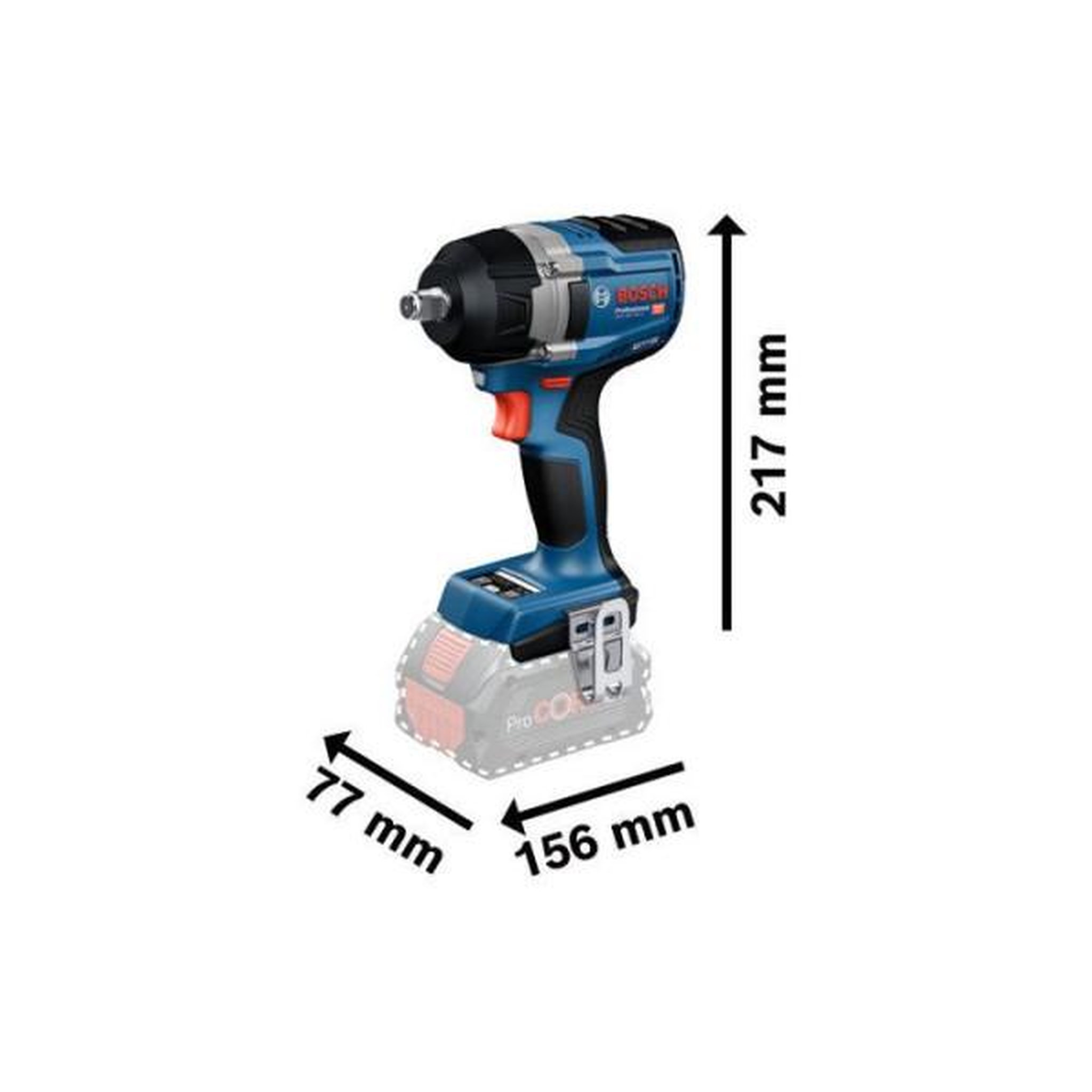 Voir la diapositive 3 : Bosch Professional Clé a Chocs BOSCH GDS 18V-750 C (Machine seule + L-Boxx 136 + module Bluetooth GCY42)