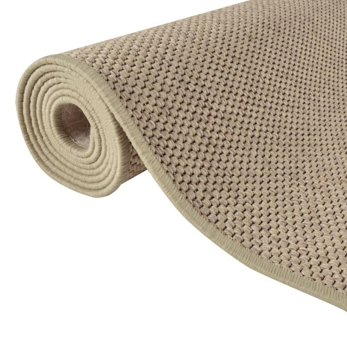 VIDAXL Tapis de couloir aspect sisal sable 80x300 cm