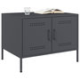 Voir la diapositive 3 : VIDAXL Table basse anthracite 68x50x50,5 cm acier