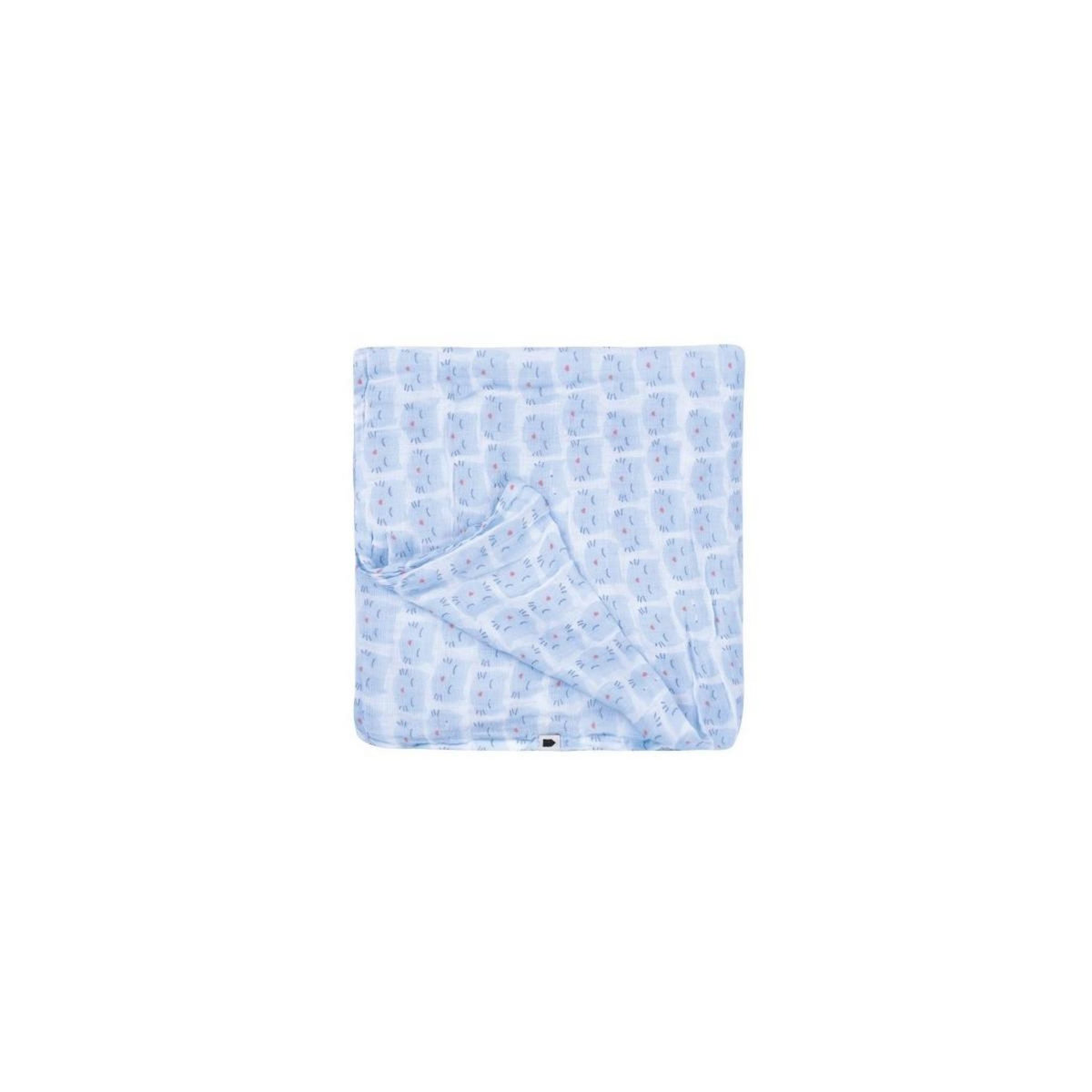 Petit Jour Lange 120 x 120 cm pour bébés - Motif Chats Bleu