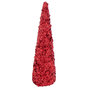 Voir la diapositive 1 : Paris Prix Déco Cône de Noël  Sequins  46cm Rouge
