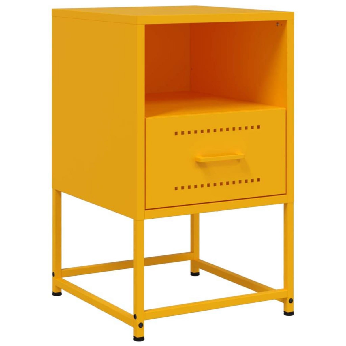 VIDAXL Table de chevet jaune moutarde 36x39x60,5 cm acier