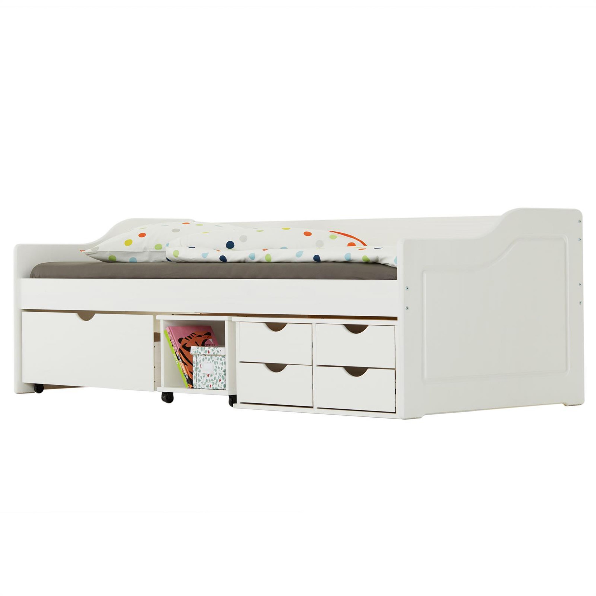 Voir la diapositive 5 : IDIMEX Lit fonctionnel SENTA en pin massif, 90 x 200 cm
