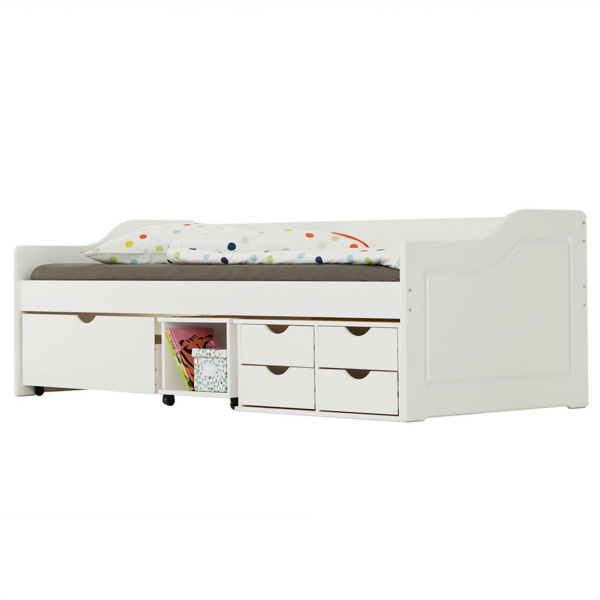 IDIMEX Lit fonctionnel SENTA en pin massif, 90 x 200 cm