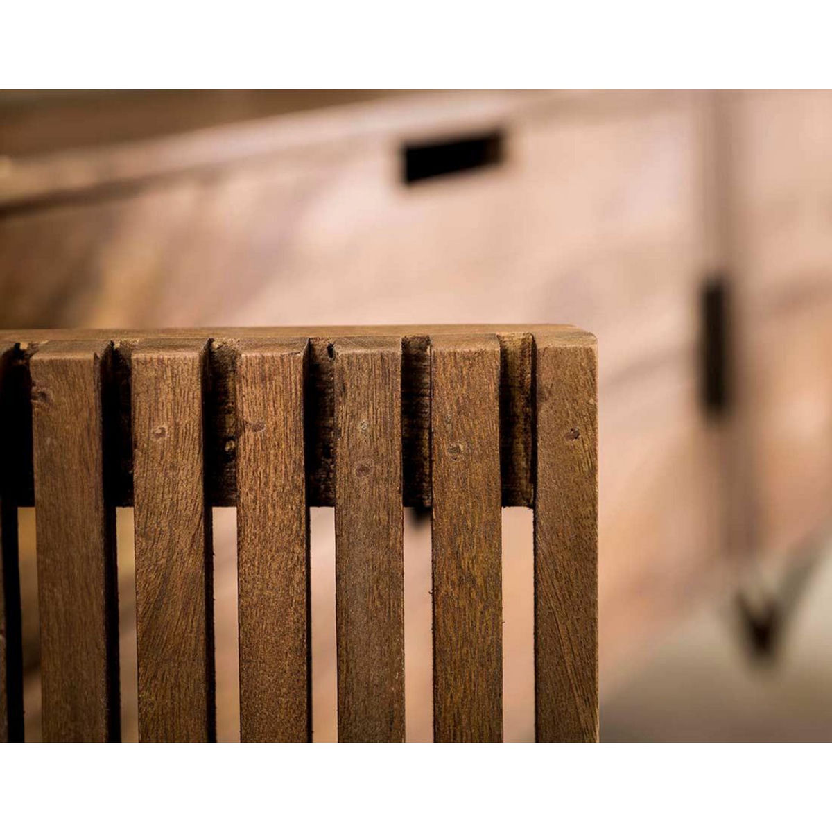 LISA DESIGN Mumbai - meuble tv - en bois massif de manguier - 135 cm