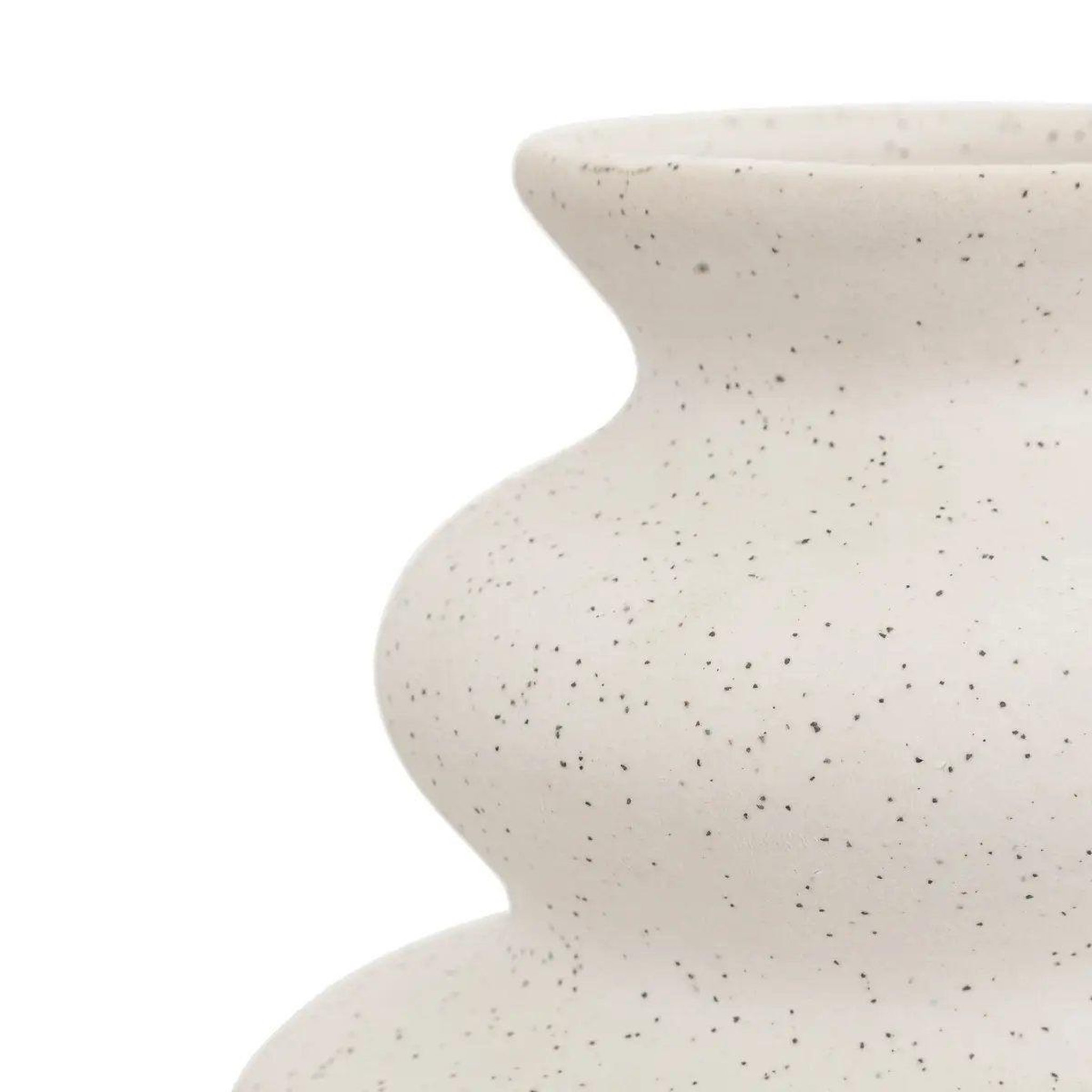 Voir la diapositive 2 : ATMOSPHERA Vase en céramique  olme  20cm blanc