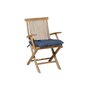 Voir la diapositive 3 : MADISON Galette de chaise de jardin Toscane Panama Safier Blue 46 x 46 cm