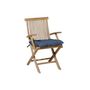 Voir la diapositive 3 : MADISON Galette de chaise de jardin Toscane Panama Safier Blue 46 x 46 cm