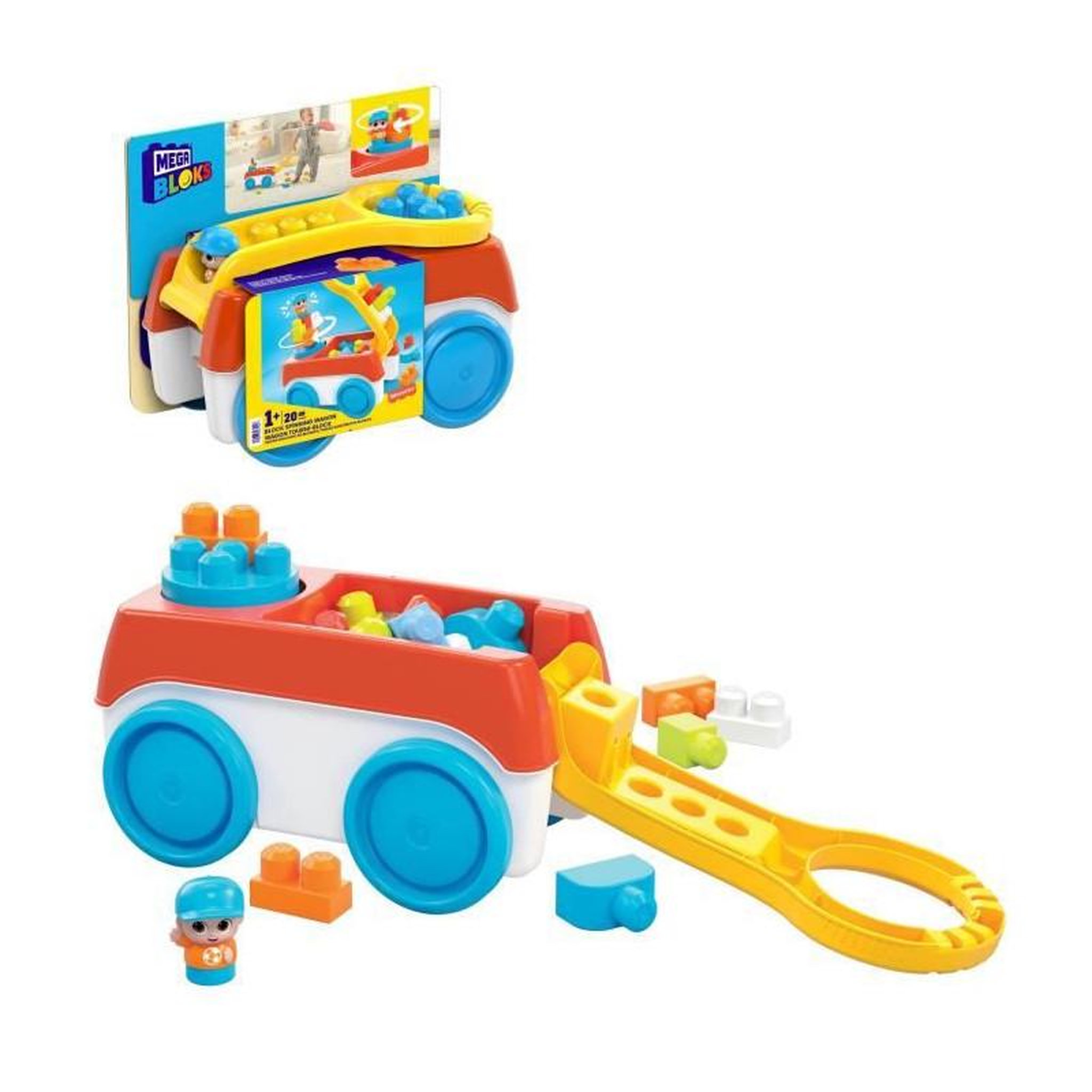 MEGA BLOKS Mega Bloks - Tourni Wagon - jouet de construction - 1er age - 12 mois et +
