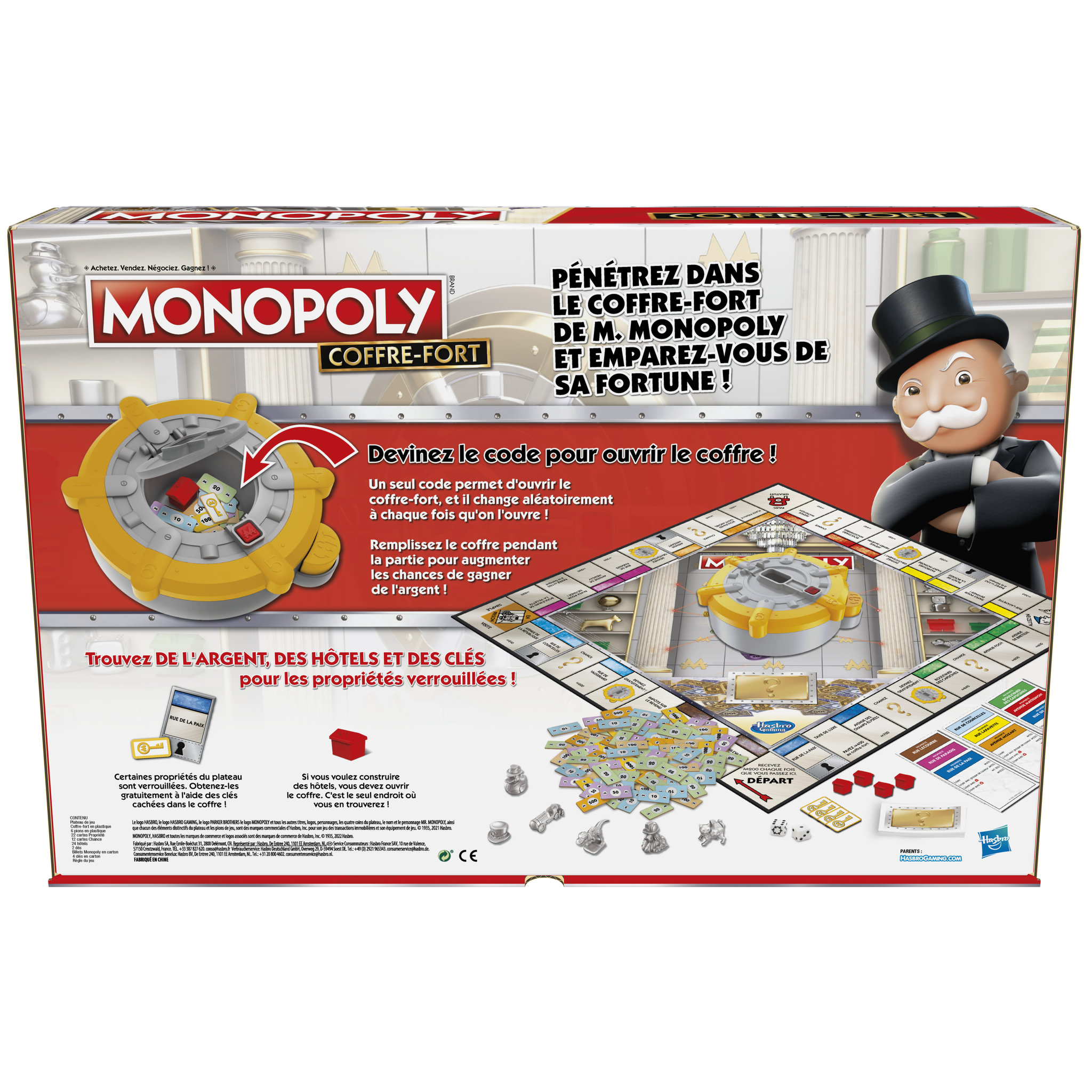 Voir la diapositive 8 : HASBRO Jeu Monopoly Coffre fort 