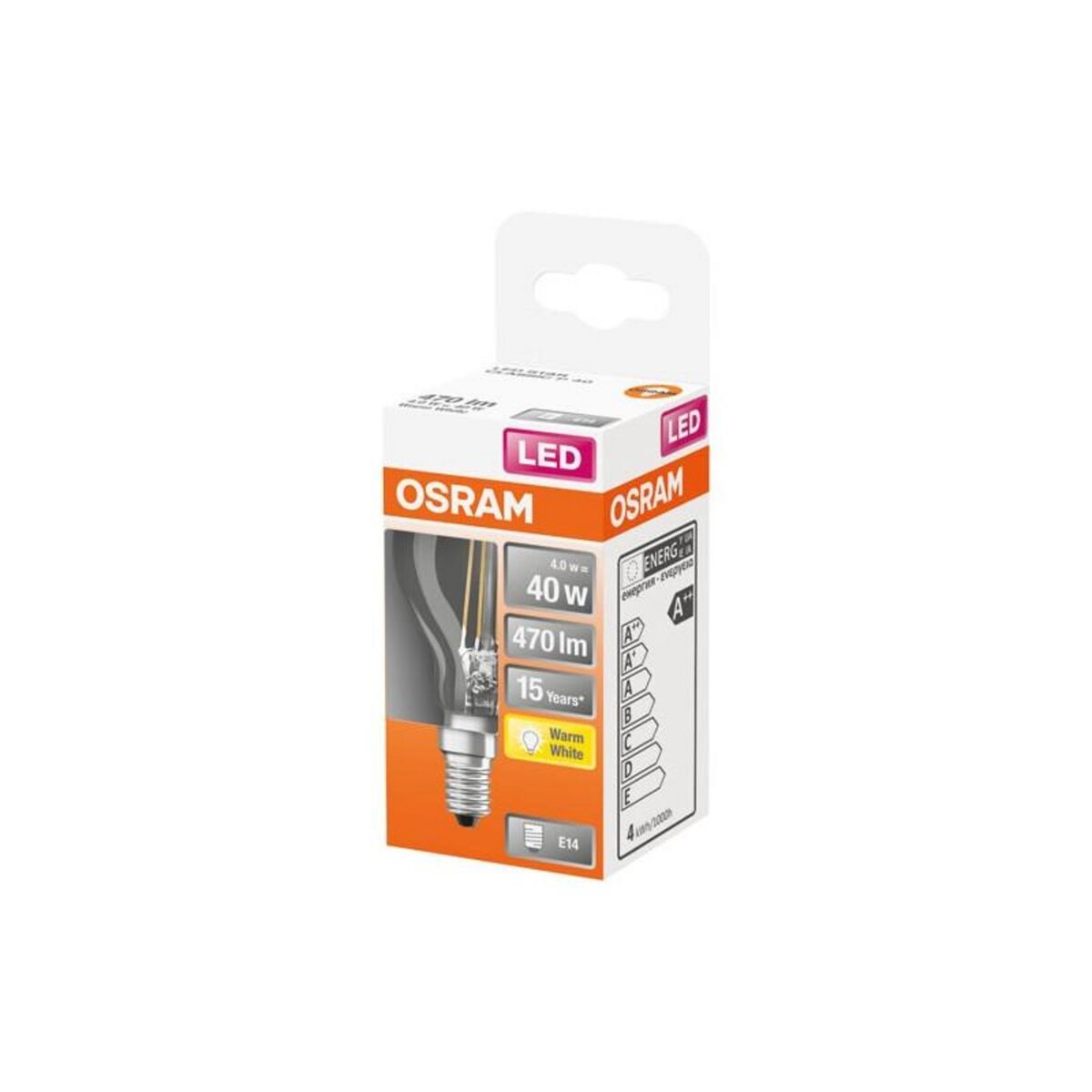 Osram LED SPH CLAIR FILA.4W E14 CHD BTE OSRAM - 4058075436527