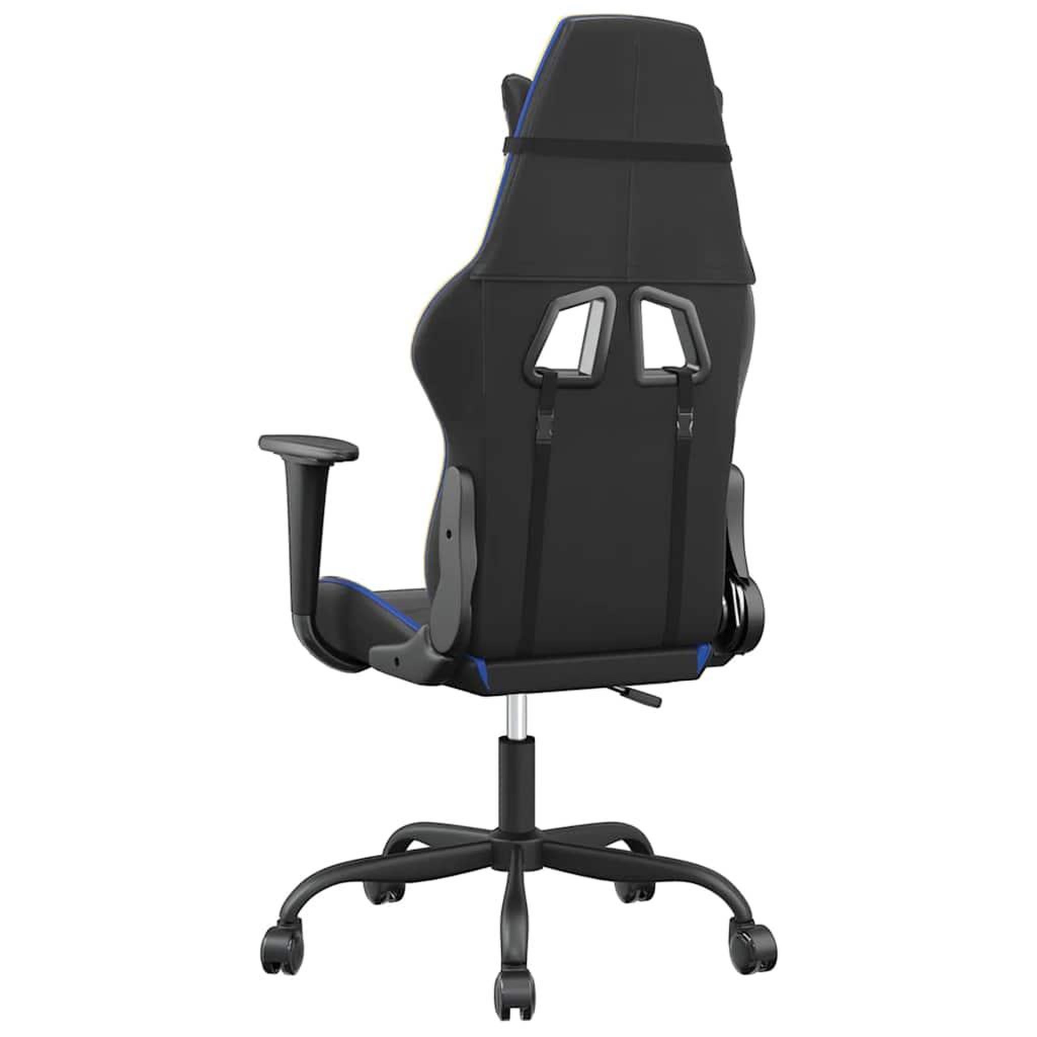 Voir la diapositive 5 : VIDAXL Chaise de jeu Noir et bleu Similicuir